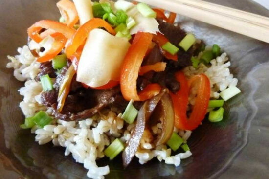 Japanese style simmered beef