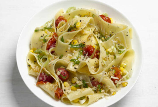 Pappardelle Pasta With Corn
