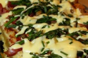 Overnight Eggs Benedict Casserole with Creamy Hollandaise