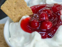 Easy Fluffy Cherry Cheesecake Dip