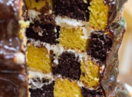 Checkerboard Marble Cake
