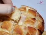 Cheesy Garlic Bread with Mushroom Ham