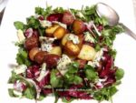 Pork Chops and Roasted Potatoes with Red Wine Honey Mustard Vinaigrette